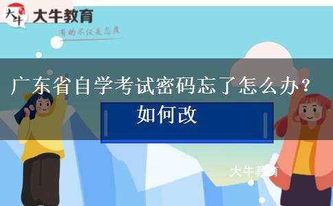 广东省自学考试密码忘了怎么办？如何改